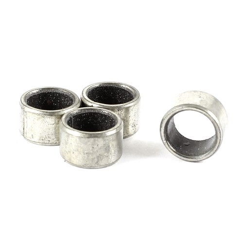 4pcs ton argent métal lisse