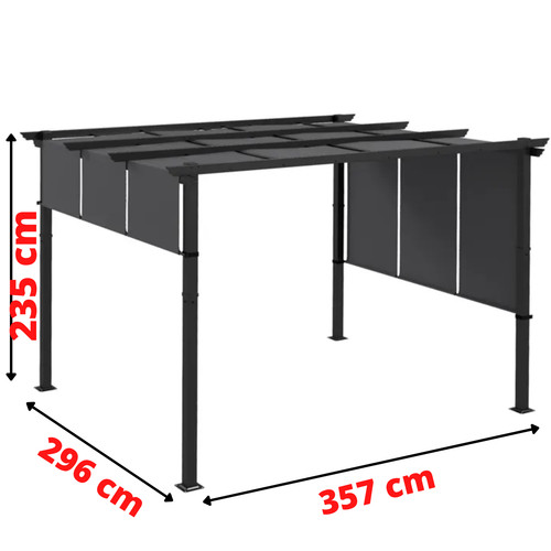 Pergola toiles coulissantes - pergola,