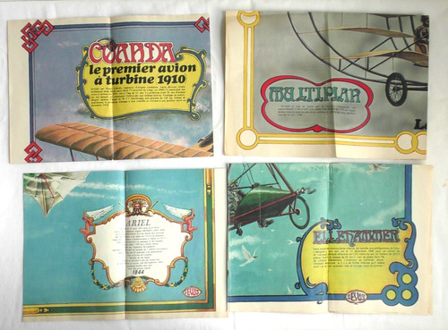 Lot posters avions spirou - avions,