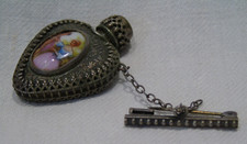 Flacon parfum vide broche