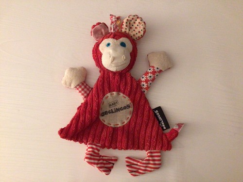 Doudou plat singe les - singe,