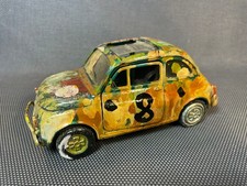 Ancienne voiture miniature Fiat 500 L échelle 1/25 Politoys vintage mauvais état