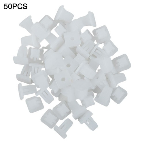 50pcs plastique blanc carré - plastique,
