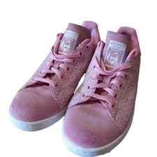 Adidas Original Stan Smith Femmes Chaussures Baskets Pointure 37.5 Rose Blanc 