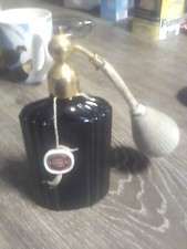 Ancien Flacon Parfum En Opaline Noir Macel Franck Rechargeable