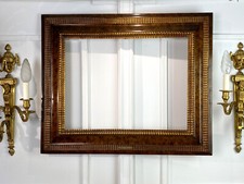 CADRE ANCIEN ITALIEN ( ou la paire ) EN BOIS SCULPTÉ POUR PEINTURE 61 CM X 46 CM