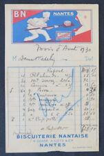 Facture 1930 BN BISCUITERIE