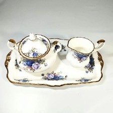 Rare plateau crémier sucrier Royal Albert Moonlight Rose n° 00973 Fro