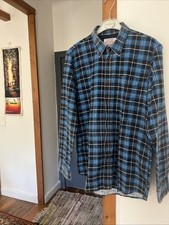 Vintage Chemise À Carreaux Gil D’Auray Taille L Bleu