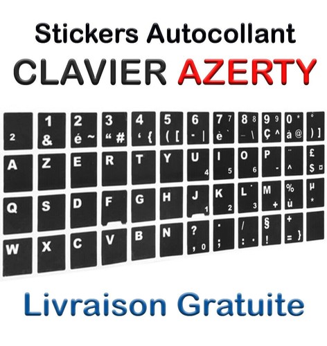 Autocollant stickers azerty - stickers,