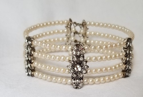 Stunning row pearl bracelet - row,