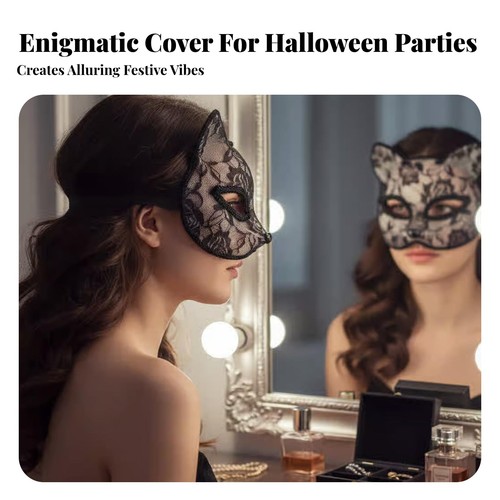 Demi masque dentelle - en,