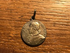 Ancien pendentif religieux médaille pape PIE XII Graveur PENIN vintage PIUS XII