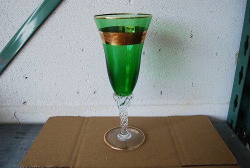 Verre vin pied en cristal - verre,