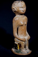 Art Africain Afrique Africa Tribal - Ancienne Statue Statuette Abron - 18 cms ++