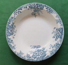 Faïence XIX ème St Amand et Hamage Terre de Fer Grand Plat Creux  Marie Louise