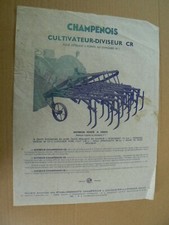  Prospectus / catalogue agricole : CHAMPENOIS cultivateur diviseur CR