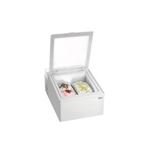 Vitrine à glaces 2 x 5 Litres, compatible GN 1/3, GN 1/6, blanche, à poser, 184 