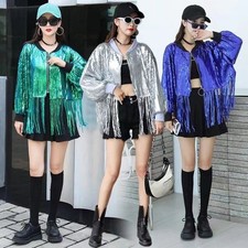 Femme Sequin Veste Fermeture