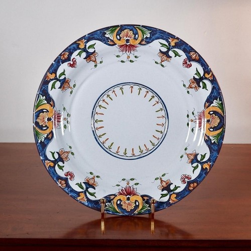 Vintage french faïence plate - faïence,