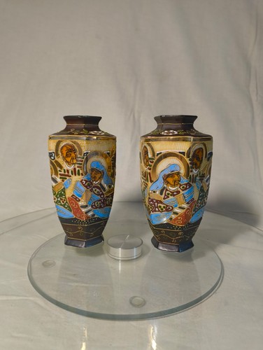 Paire vases hexagonaux en - paire,