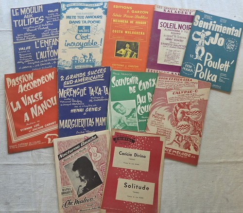 Lot partitions musique 1960 - musique, 1960's