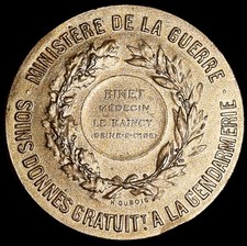 Médaille Du Ministère De La Guerre  Republique Française En Argent