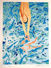 David Hockney Lithographie COA