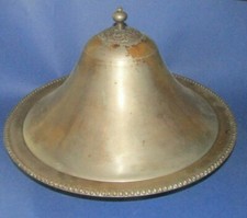 tres grand Ancien plat à tajine marocain argenté silverplated very large tajine