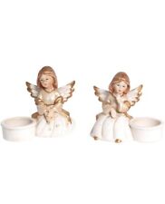 Service a condiment en porcelaine set de deux statues anges sel et poivre - 12 c