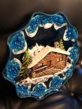 ?‍⬛Assiette en céramique en relief LE CYCLOPE ANNECY  chalet montagne déco