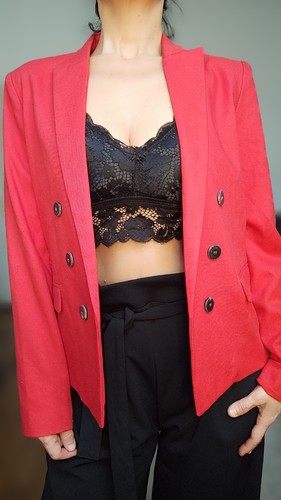 Veste blazer rouge - rouge, framboise