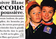 PUBLICITE ADVERTISING 094  1989  POIVRE BLANC   mode enfants ( 2 pages)
