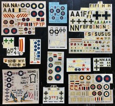 LOT DE DIVERS DECALS ANCIENS 1/72 - TRES BON ETAT