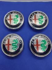 4 Cache Moyeu Centre De Roue Alfa Romeo Vert 60mm