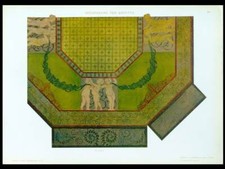 ART NOUVEAU, DÉCORATION PLAFOND - ESTAMPE DORÉE 1910 - GUIDI, PUTTI