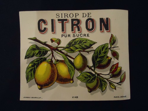 Etiquette ancienne citron - ancienne,