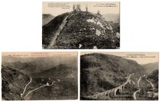 Lot de 3 cartes postales anciennes du Cantal. Puy Mary, environs de Mauriac 
