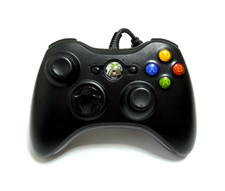 MANETTE JEU CONSOLE XBOX 360 FILAIRE NOIR OFFICIEL MICROSOFT / SANS EMBOUT USB