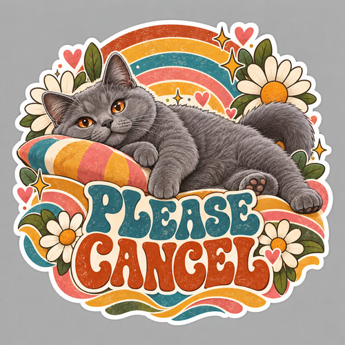 British shorthair cat sticker - cat,