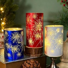 3 feux d'artifice en verre