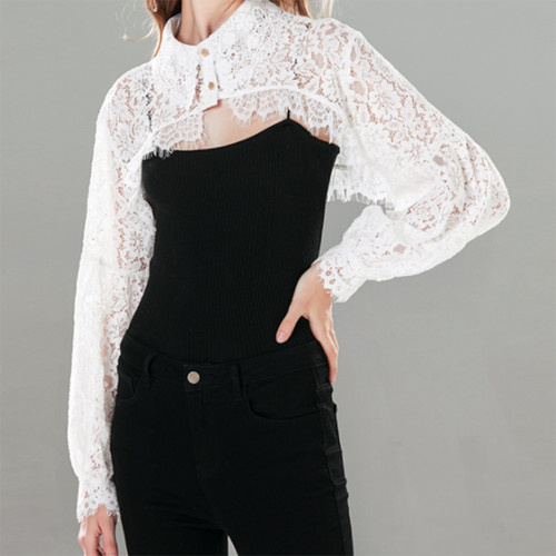 Blouse col chemise - chemise, en