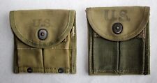 ORIGINAL PAIR M1 CARBINE MAGAZINE POCKETS! D-DAY/NORMANDY PROVENANCE!!