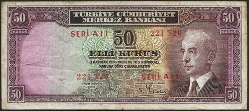 Turquie billet 50 kurus - -,