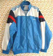 Veste Adidas Toile 90'S Nylon Polyamide Vintage Bleu France Jacket - 177 / L