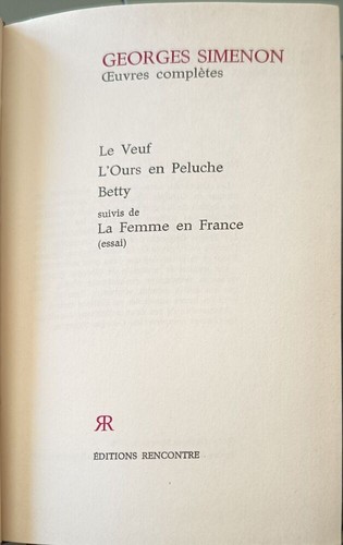 Georges simenon oeuvres - georges,