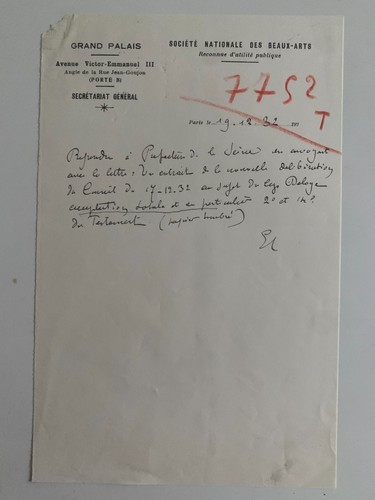 Lettre signee peintre - signee,