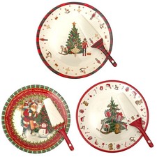 Assiette douce de Noël 30 cm + palette porcelaine décorée Noël facile à...