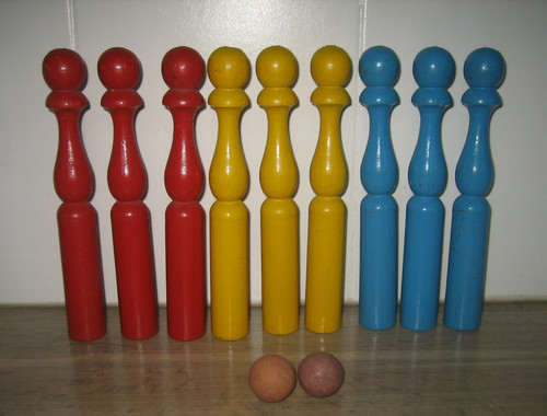 Ancien jeu quilles - ancien, en
