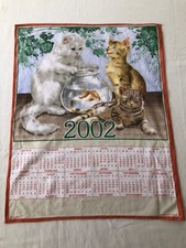 Torchon Calendrier 2002 Tissu